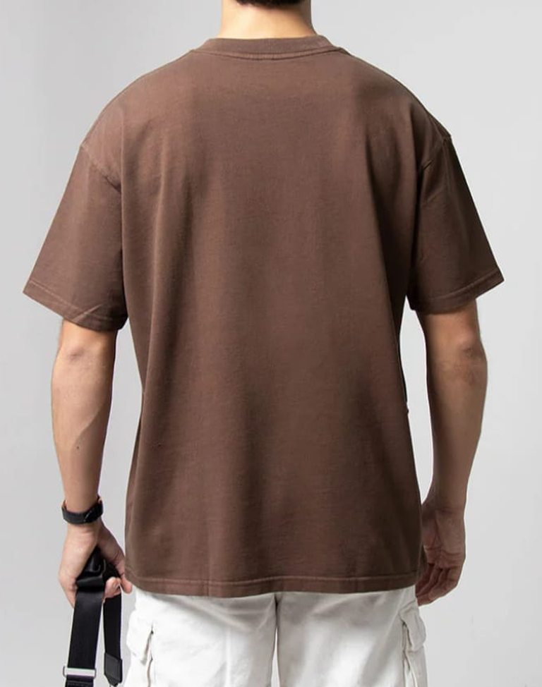 Camiseta Oversized Fit Marrón