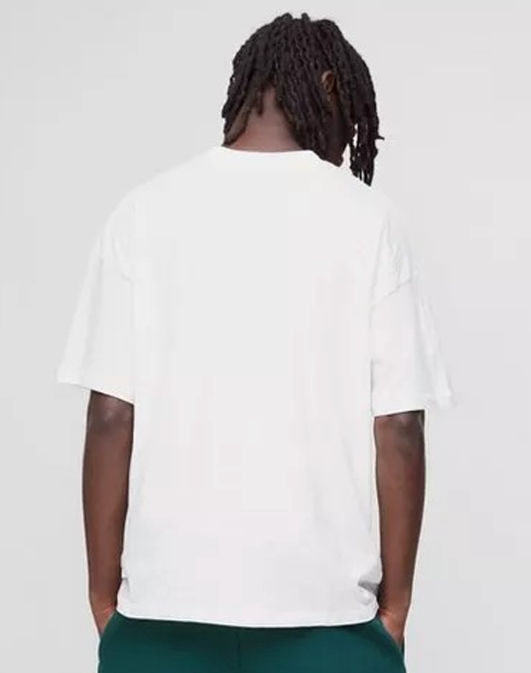 Camiseta Oversized Fit Blanco Negro